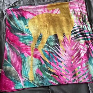 Sassy Jones Pink and Gold Patterned Scarf